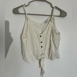 Amazon white button up tank top S